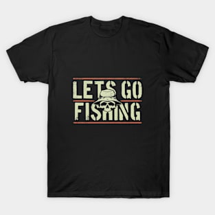 Lets go Fishing Vintage Design T-Shirt